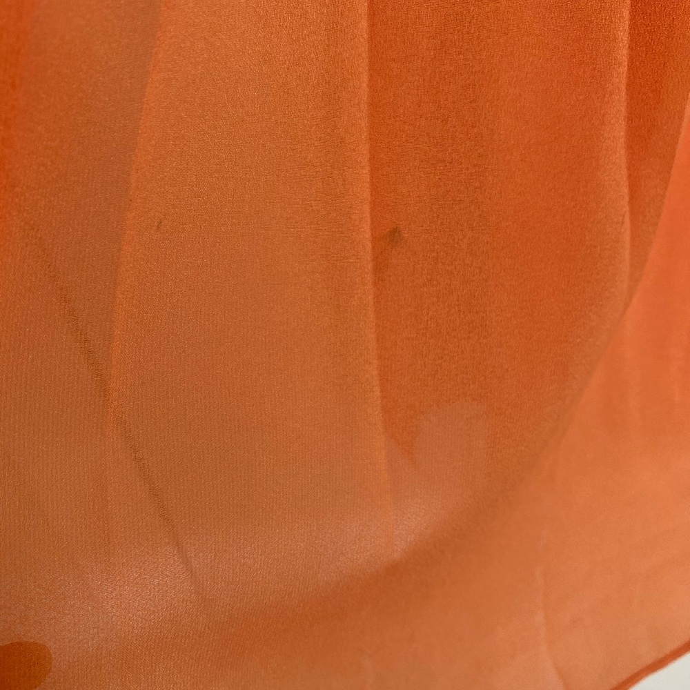 Orange Anthropologie pleated maxi skirt - Picture 2 of 6